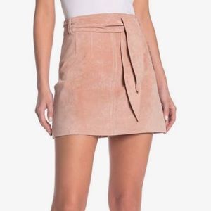 $199 BlankNYC Pink Leather A-Line Skirt Size 29